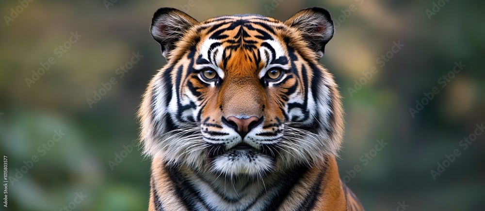 Fototapeta premium Close-up Portrait of a Majestic Tiger