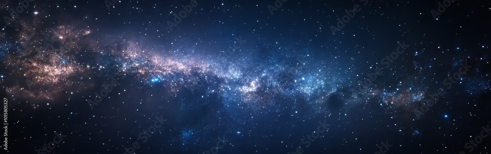 A breathtaking view of a swirling galaxy filled with countless stars and cosmic dust in the vastness of space during a clear night A breathtaking view of a swirling galaxy filled with countless stars and cosmic dust in the vastness of space during a clear night