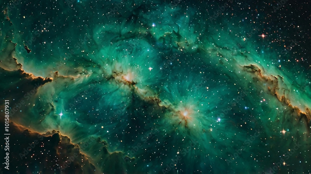 Fototapeta premium emerald cosmos background 2