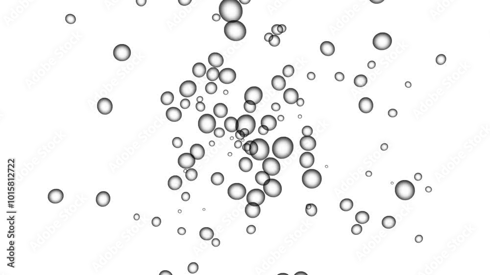 Bubbles Effect with black color Chroma animation on white background. Bubbles Effect with black color Chroma animation on white background.