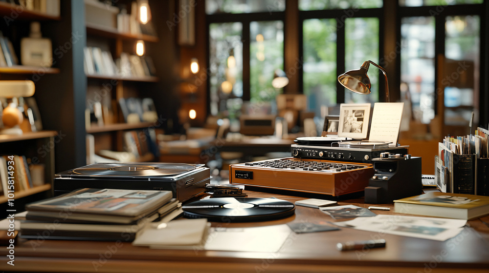 Set of audio equipment, record players, amplifiers. Set of audio equipment, record players, amplifiers.