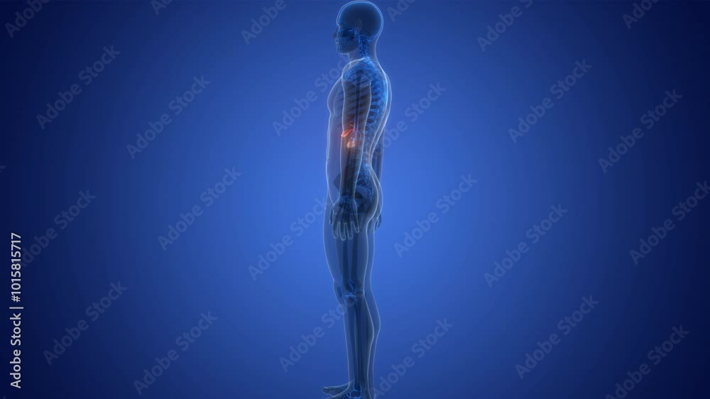 Human Internal Organs Pancreas with Gallbladder Anatomy Animation Concept Human Internal Organs Pancreas with Gallbladder Anatomy Animation Concept
