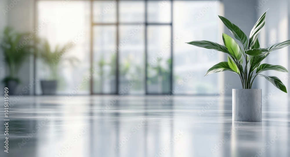 Blurred background of a modern office interior with glass windows and a polished concrete floor, providing ample copy space for text. Blurred background of a modern office interior with glass windows and a polished concrete floor, providing ample copy space for text.