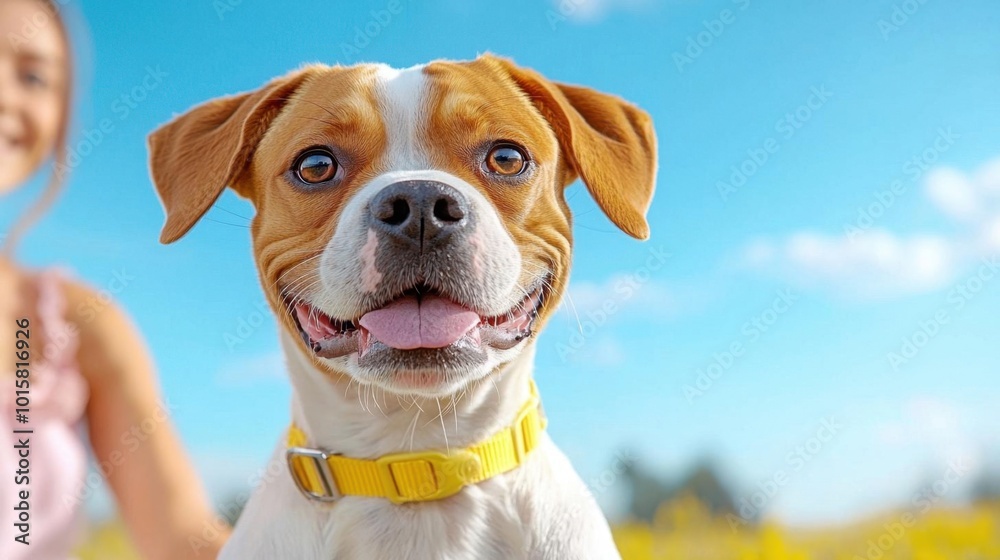 A photostock images of a boxer with a focused expression, sitting in a field with warm golden light filtering through. High Quality Dog Image A photostock images of a boxer with a focused expression, sitting in a field with warm golden light filtering through. High Quality Dog Image