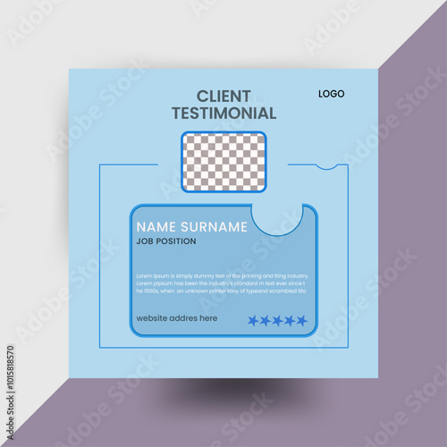 creative Client testimonial design layout