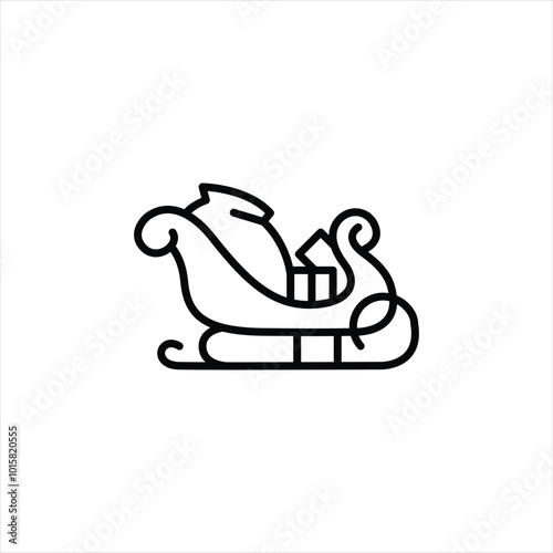 Sled icon. Simple sled icon for social media, app, and web design. Vector illustration