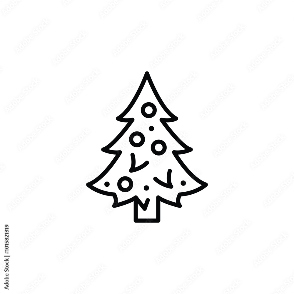 Fototapeta premium Christmas tree icon. Simple Christmas tree icon for social media, app, and web design. Vector illustration
