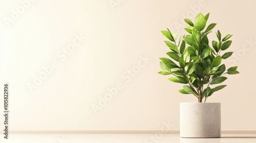 Minimalist Plant in a Modern Pot