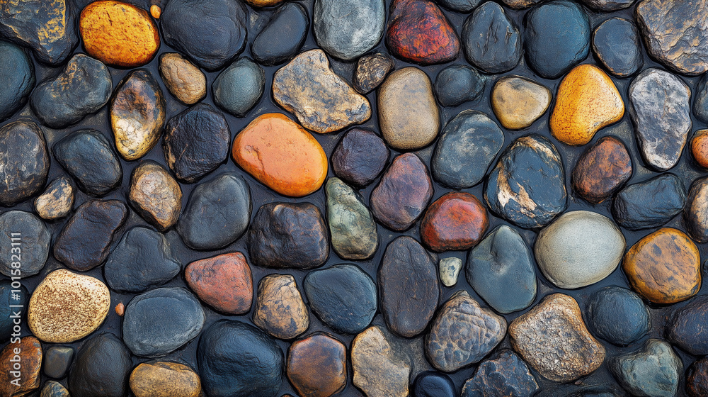 Natural Stone Background, Small River Pebbles
Natural Stone Background, Small River Pebbles