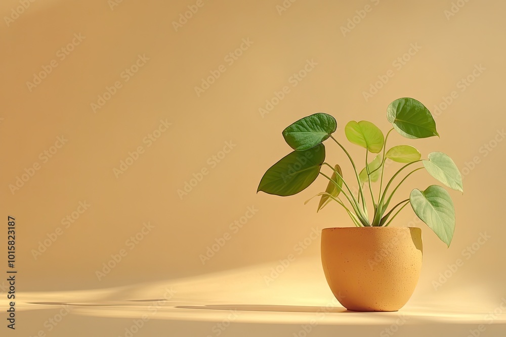 Minimalist Plant in a Modern Pot Minimalist Plant in a Modern Pot