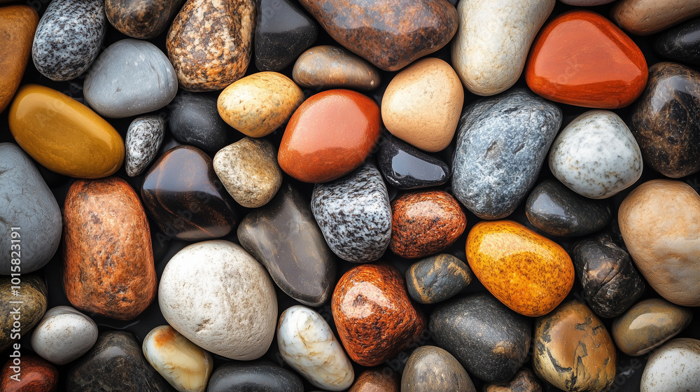 Natural Stone Background, Small River Pebbles
Natural Stone Background, Small River Pebbles