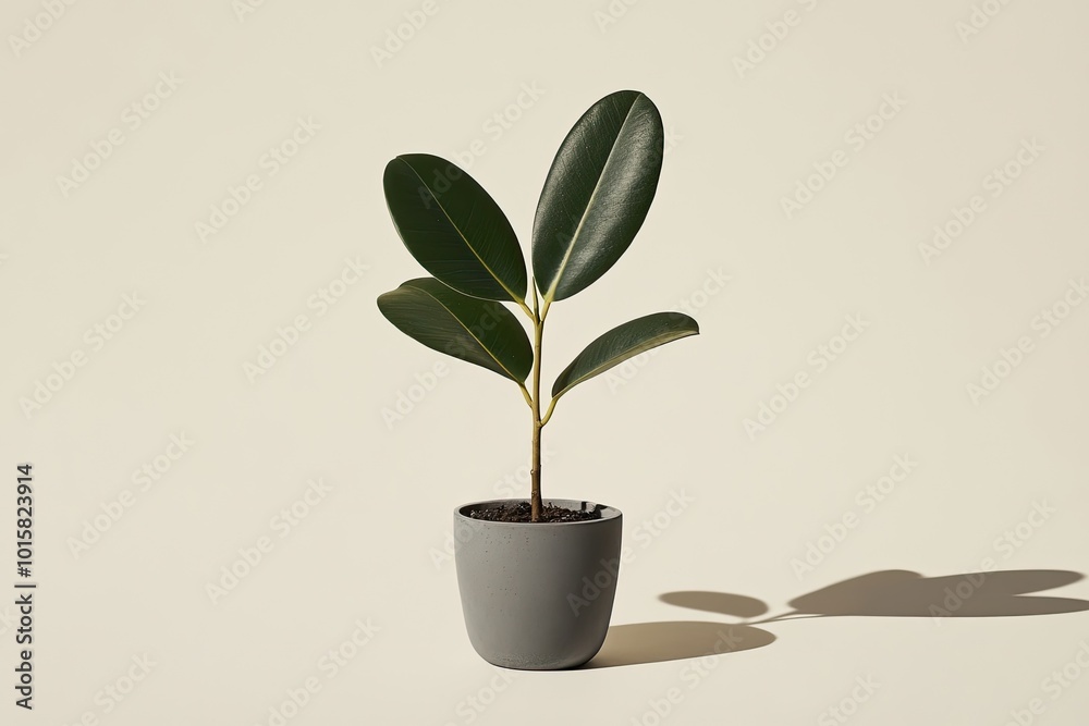 Minimalist Plant in a Modern Pot Minimalist Plant in a Modern Pot