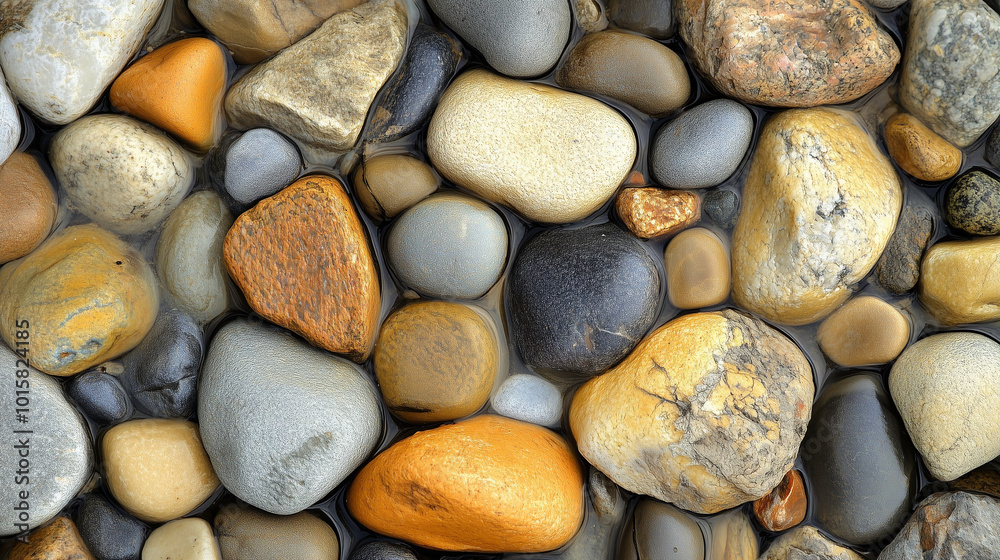 Natural Stone Background, Small River Pebbles
Natural Stone Background, Small River Pebbles