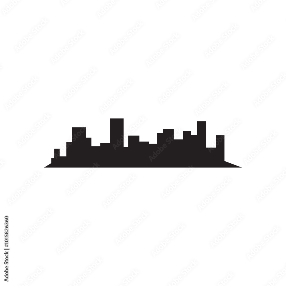 City Silhouette Black White Background City Silhouette Black White Background