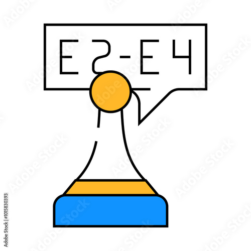 chess kids club line icon vector. chess kids club sign. isolated symbol illustration