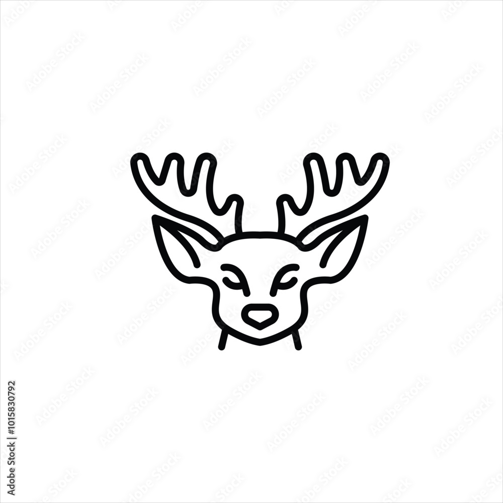 Reindeer icon. Simple reindeer icon for social media, app, and web design. Vector illustration. Reindeer icon. Simple reindeer icon for social media, app, and web design. Vector illustration.