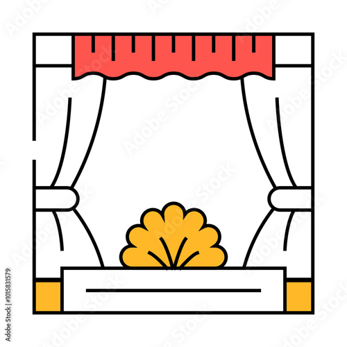 theatrical kids club line icon vector. theatrical kids club sign. isolated symbol illustration