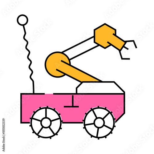 robotics kids club line icon vector. robotics kids club sign. isolated symbol illustration