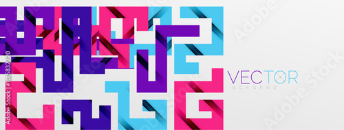 Color bend lines with shadow texture effect. Vector Illustration For Wallpaper, Banner, Background, Card, Book Illustration, landing page