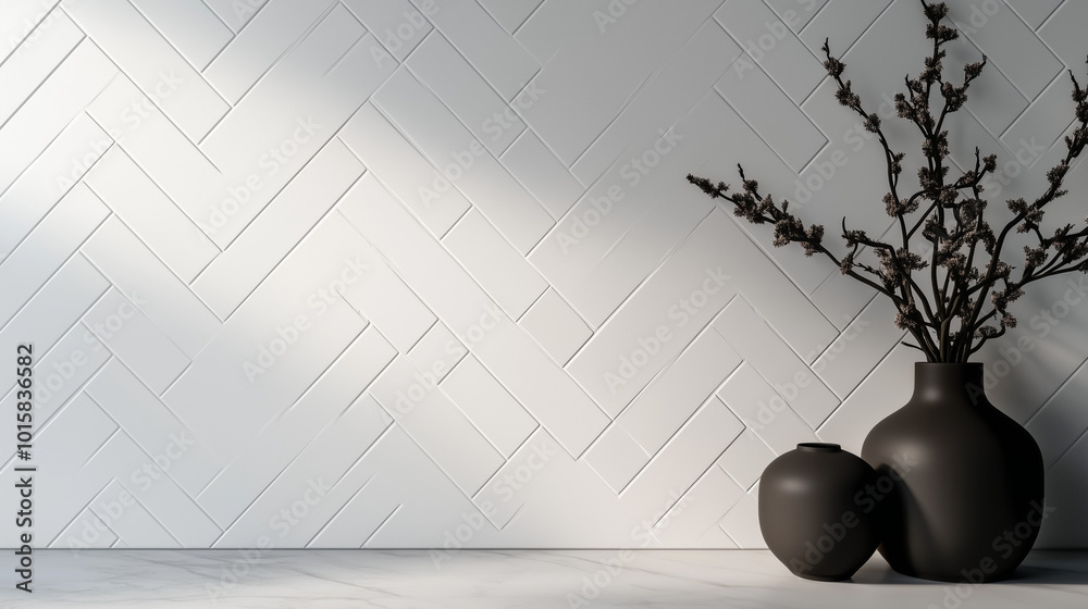 Polished, White Wall background with tiles. Semigloss, tile Wallpaper with Herringbone, 3D blocks. 3D Render
Polished, White Wall background with tiles. Semigloss, tile Wallpaper with Herringbone, 3D blocks. 3D Render