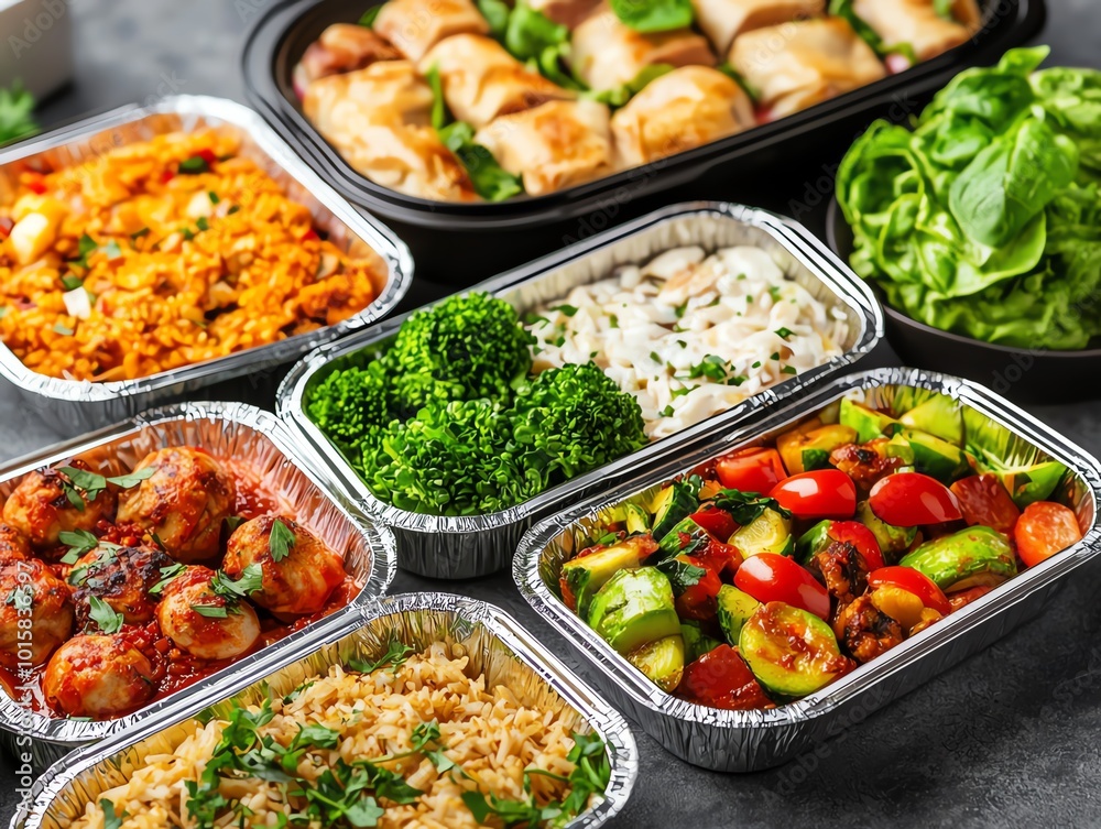 Eco-friendly vegan meal with biodegradable packaging and fresh plant-based foods, vegan day, sustainability eco-friendly Eco-friendly vegan meal with biodegradable packaging and fresh plant-based foods, vegan day, sustainability eco-friendly