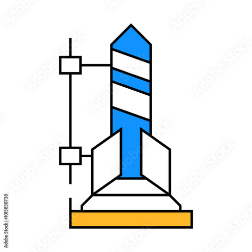 rocket science line icon vector. rocket science sign. isolated symbol illustration