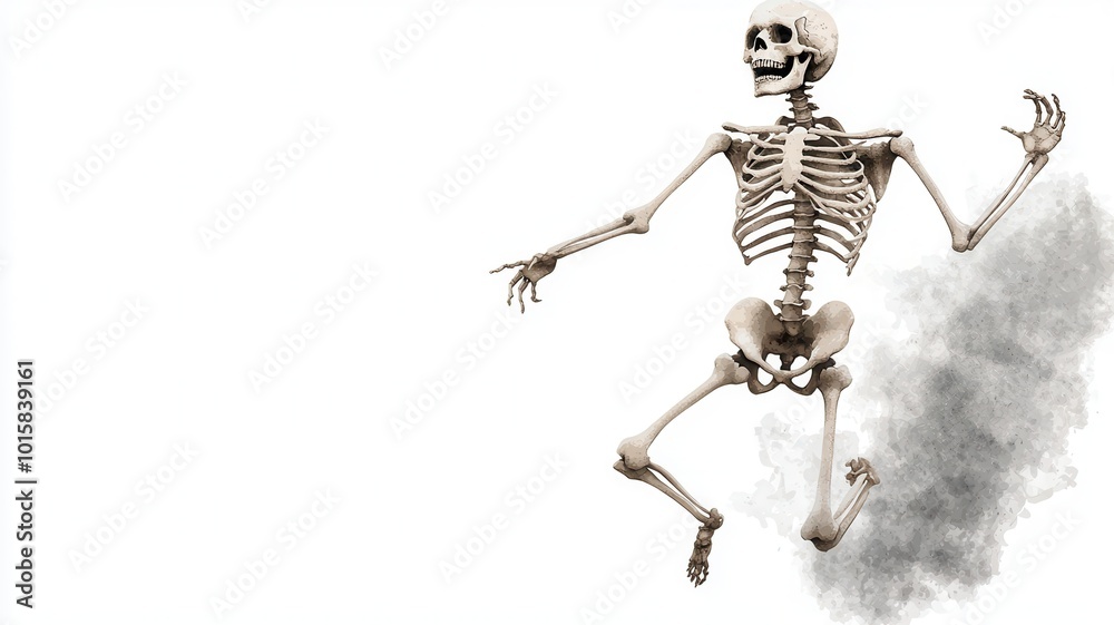 a skeleton dancing against a spooky background, capturing the festive spirit of Halloween. a skeleton dancing against a spooky background, capturing the festive spirit of Halloween.