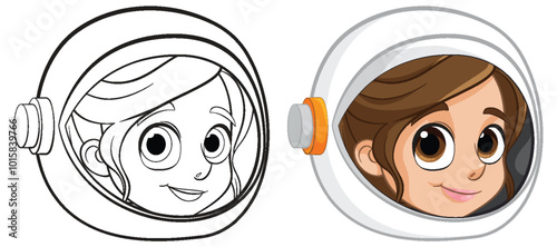 Smiling Astronaut in Space Helmet