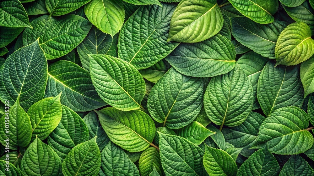 A Close-Up View of Lush Green Foliage, Revealing Intricate Veins and Textures, Creating a Natural Tapestry of Life A Close-Up View of Lush Green Foliage, Revealing Intricate Veins and Textures, Creating a Natural Tapestry of Life