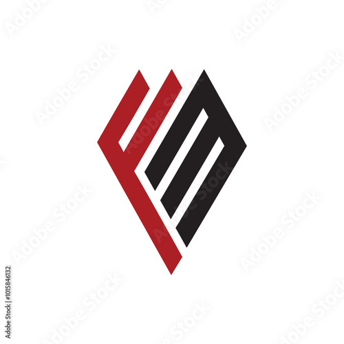 initial fm letter logo design vector template, letter mf fm logo design vector, fm logo for business, mf logo for monogram.