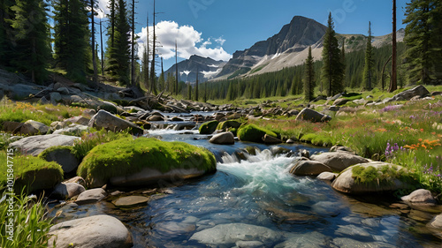 river in the mountains