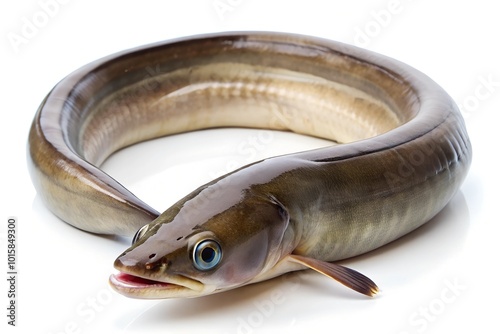 
fresh conger eel, isolated on white background