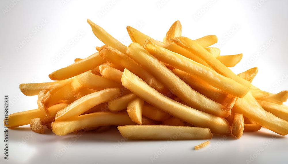 tasty French fries on a white background tasty French fries on a white background