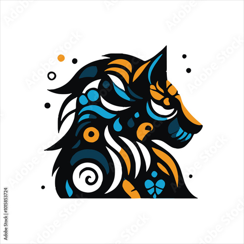 modern colorful horse silhouette vector for artistic and unique design projects photo