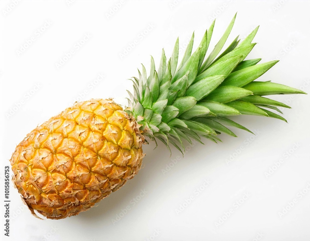 Ripe pineapple fruit. Ripe pineapple on white background Ripe pineapple fruit. Ripe pineapple on white background