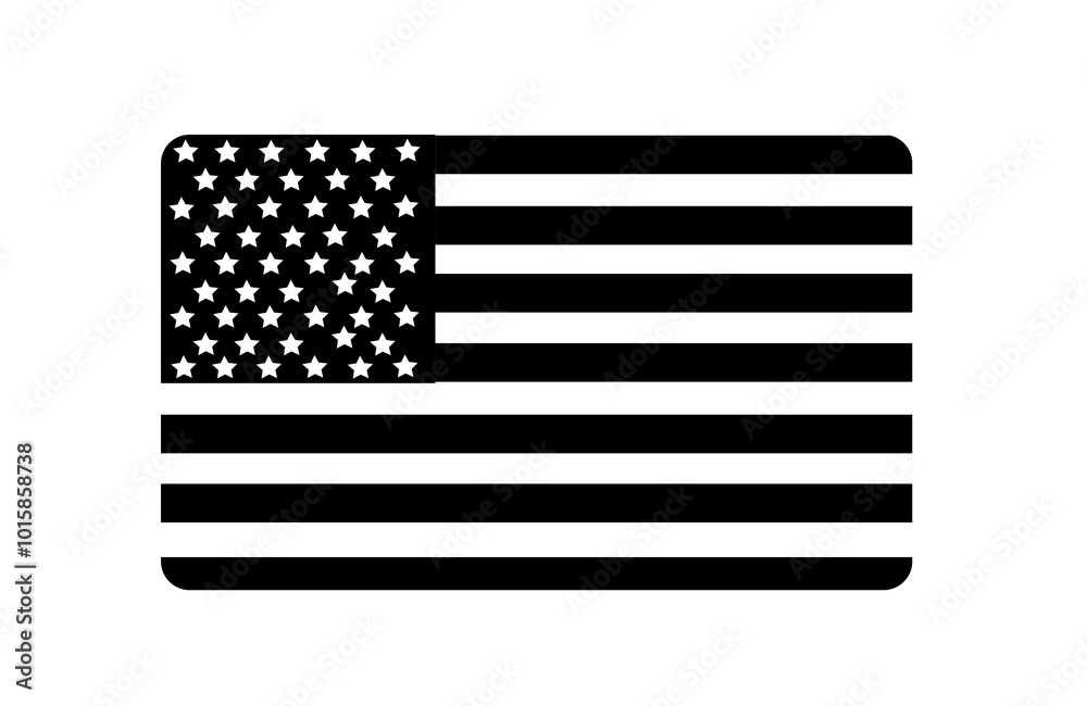 United State Of America flag isolated vector United State Of America flag isolated vector