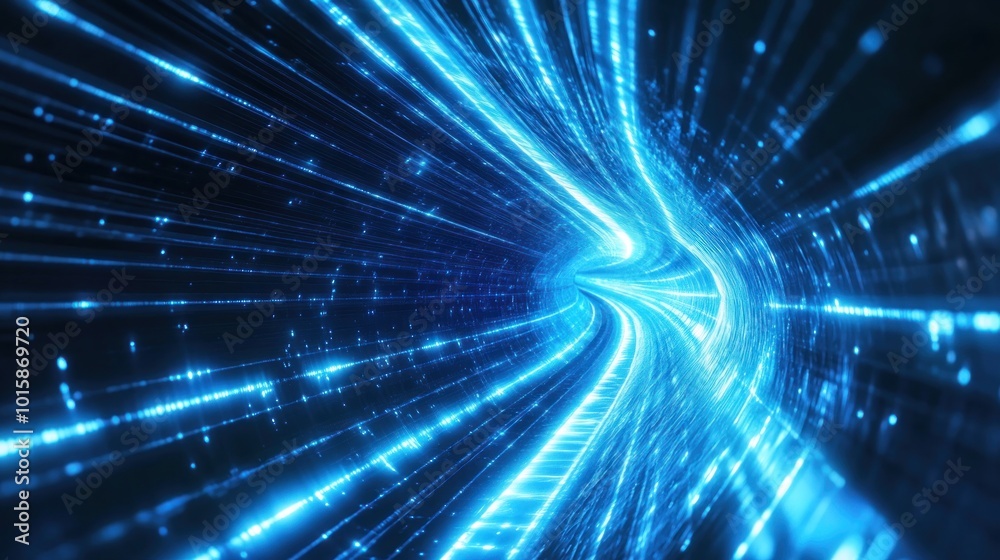 Abstract Blue Light Tunnel Abstract Blue Light Tunnel