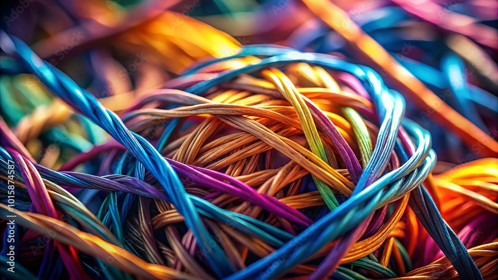 Filament Strings Background with High Depth of Field for Abstract Design and Textures Filament Strings Background with High Depth of Field for Abstract Design and Textures