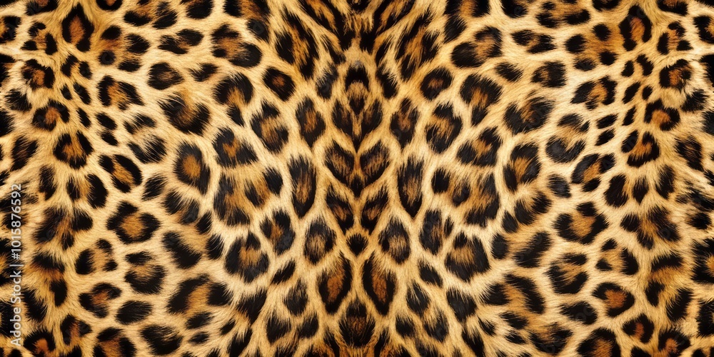Leopard Skin Fur Seamless Pattern - Wild Animal Print Design for Wallpaper and Textiles