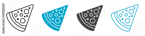 pizza icon Thin line vector design