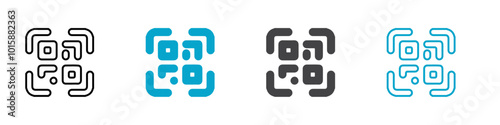 qr code icon Thin line vector design