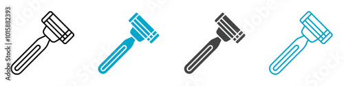razor icon Thin line vector design