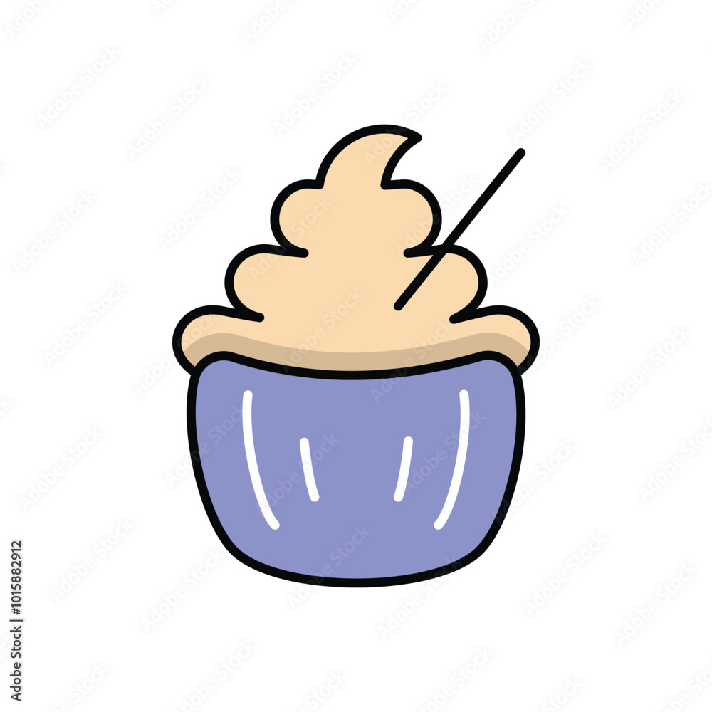 Christmas Cupcake vector icon Christmas Cupcake vector icon