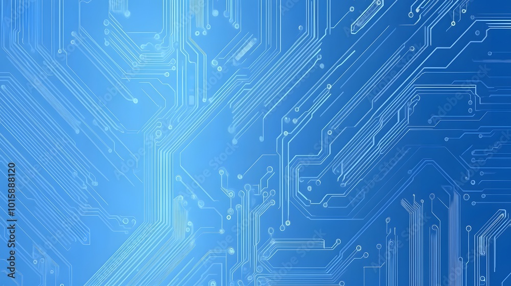 Abstract Blue Circuit Board Technology Background Abstract Blue Circuit Board Technology Background
