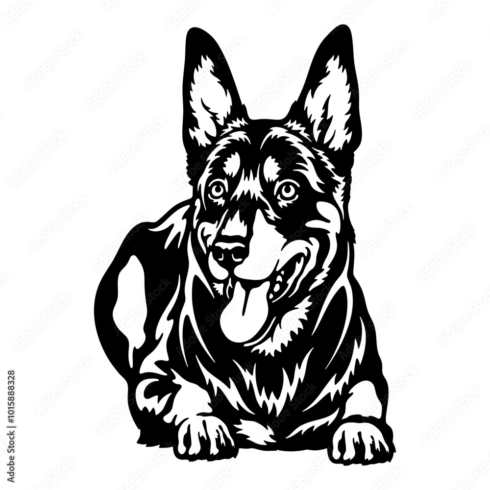 Australian Kelpie Dog Breed - Pet Vector Cut file, Dog Silhouette Stencil - Cricut file Australian Kelpie Dog Breed - Pet Vector Cut file, Dog Silhouette Stencil - Cricut file