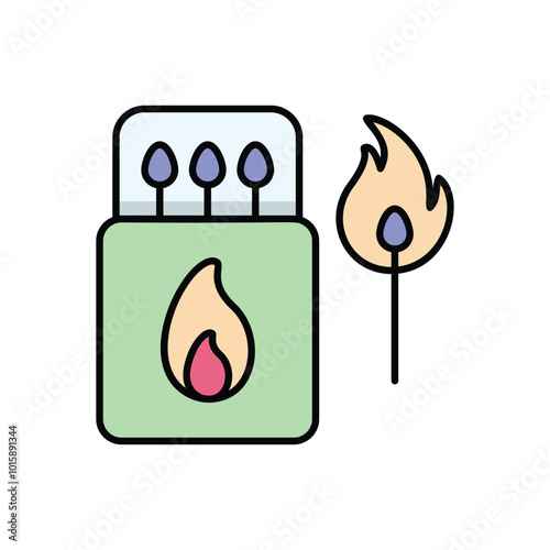 Kitchen Matchbox vector icon