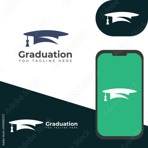 Creative Graduation hat vector logo