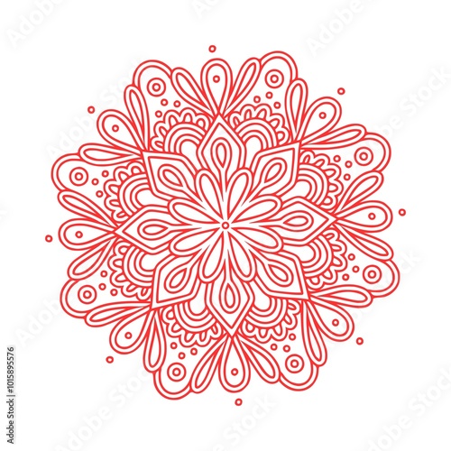 Red and White Mandala Arts & Crafts Logo - 39