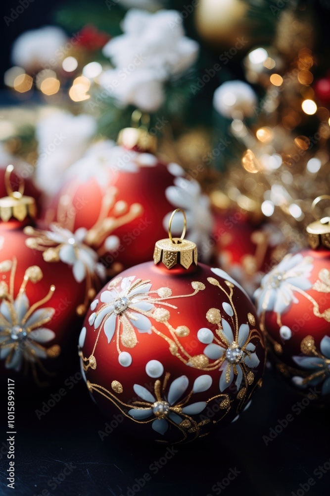 Bunch of Christmas balls close up festive decoration Bunch of Christmas balls close up festive decoration