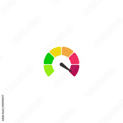 Speed indicator sign icon isolated on white background